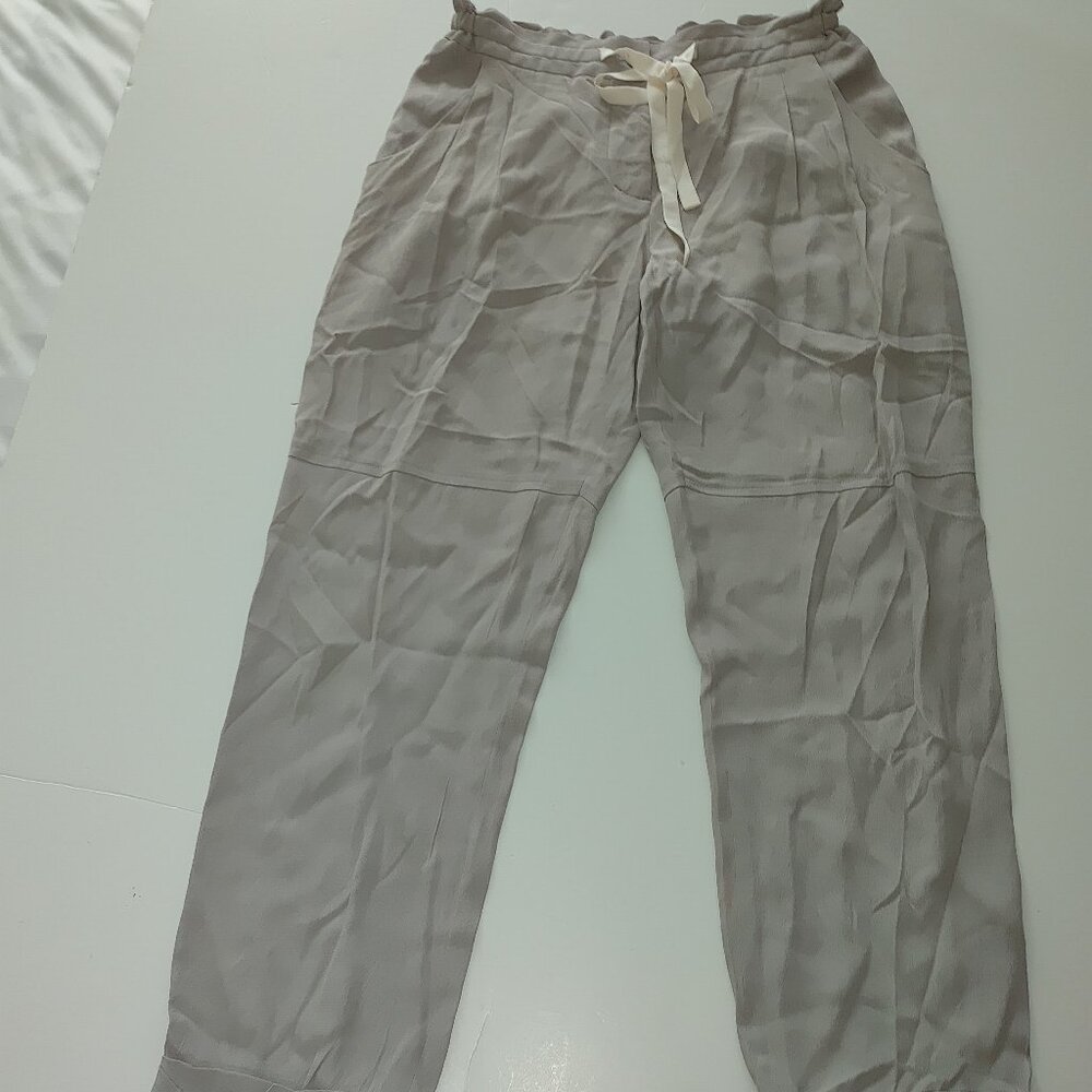 WILFRED Woman's  Silk High Rise Button Fly Pants Size XS NWOT